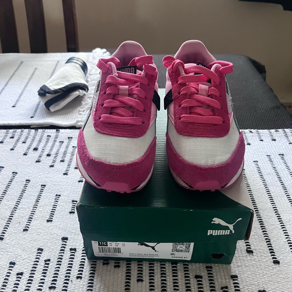 Puma Pink and White Sneakers